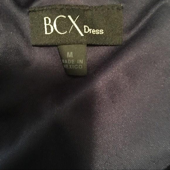 BCX Navy Blue Chiffon Dress M - Picture 4 of 7